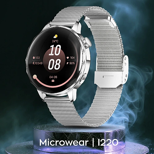 Smartwatch Microwear I220 - Silver Steel