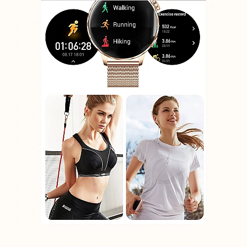 Smartwatch Microwear I220 - Gold Steel