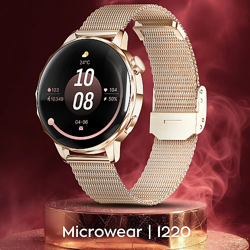 Smartwatch Microwear I220 - Gold Steel