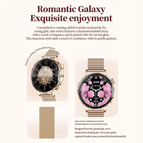 Smartwatch Microwear I220 - Gold Steel