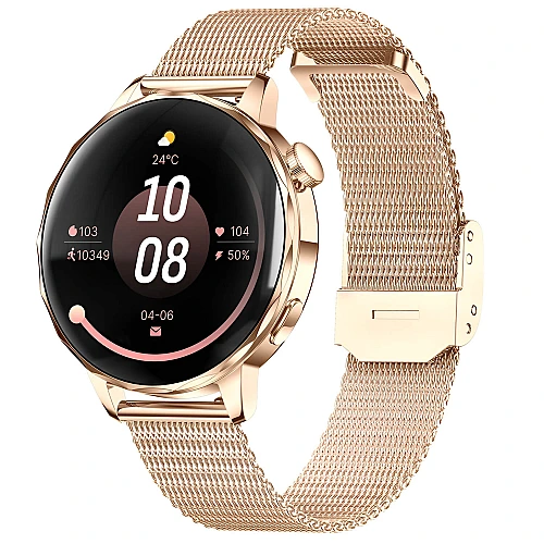 Smartwatch Microwear I220 - Gold Steel