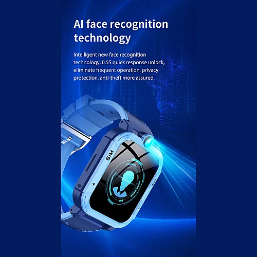 Smartwatch Microwear Y86 4G GPS WIFI - Blue Silicone