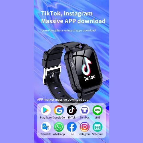 Smartwatch Microwear Y86 4G GPS WIFI - Blue Silicone
