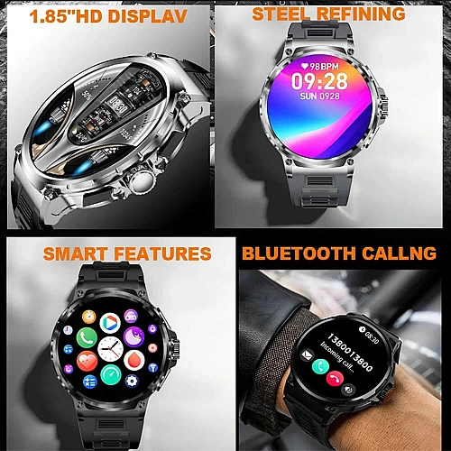 Smartwatch Microwear V69 - Black Silicone