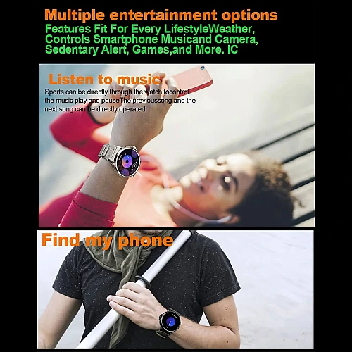 Smartwatch Microwear V69 - Black Silicone