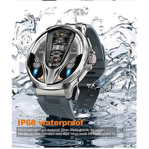 Smartwatch Microwear V69 - Black Silicone
