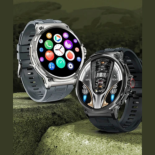 Smartwatch Microwear V69 - Black Silicone