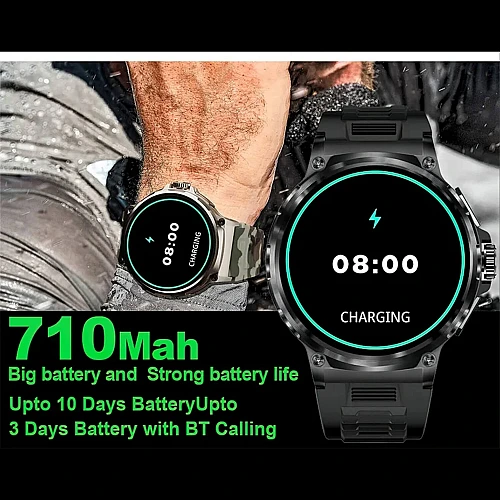 Smartwatch Microwear V69 - Black Silicone