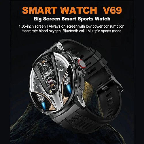Smartwatch Microwear V69 - Grey Silicone