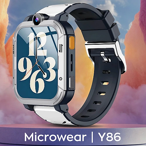 Smartwatch Microwear Y86 4G GPS WIFI - Grey Silicone