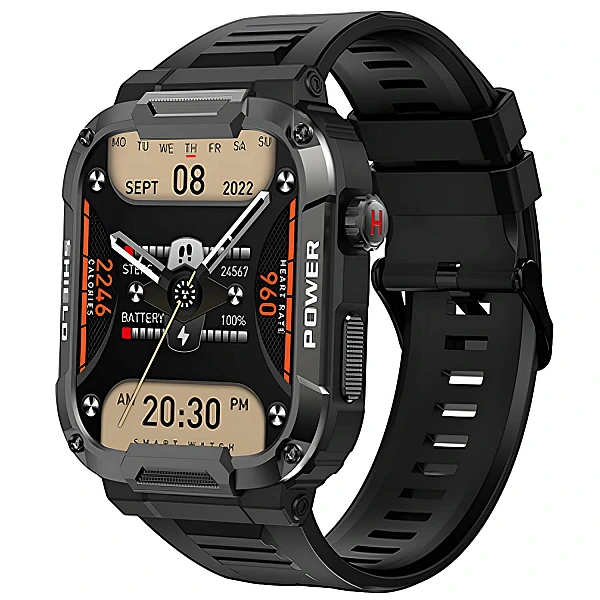 Smartwatch Microwear MK66- Black Silicone Smartwatch Microwear MK66- Black Silicone