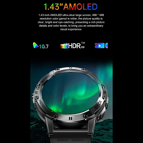 Smartwatch Microwear K65- Black Silicone Smartwatch Microwear K65- Black Silicone