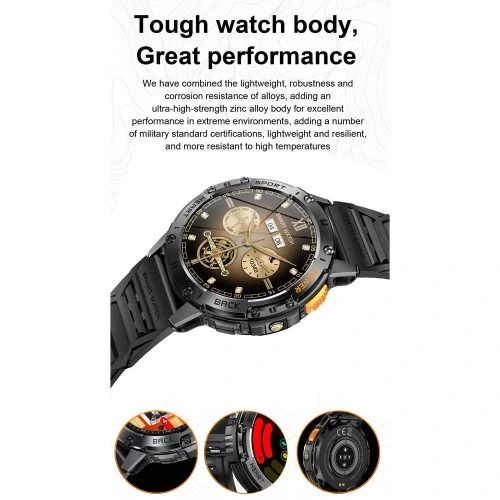 Smartwatch Microwear K65- Black Silicone