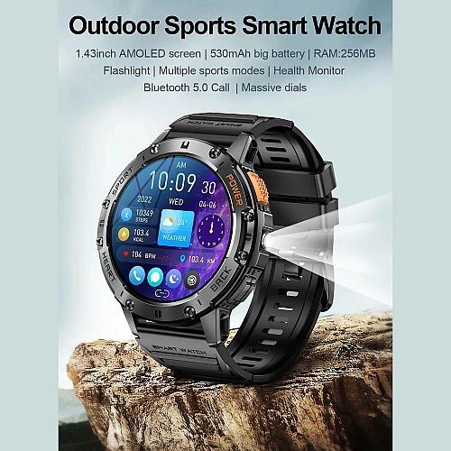 Smartwatch Microwear K65- Black Silicone Smartwatch Microwear K65- Black Silicone
