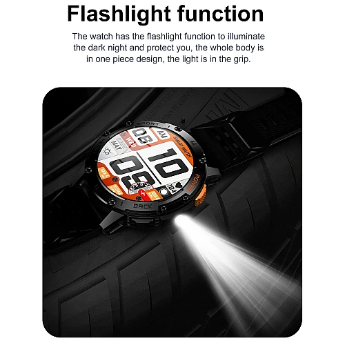 Smartwatch Microwear K65- Black Silicone