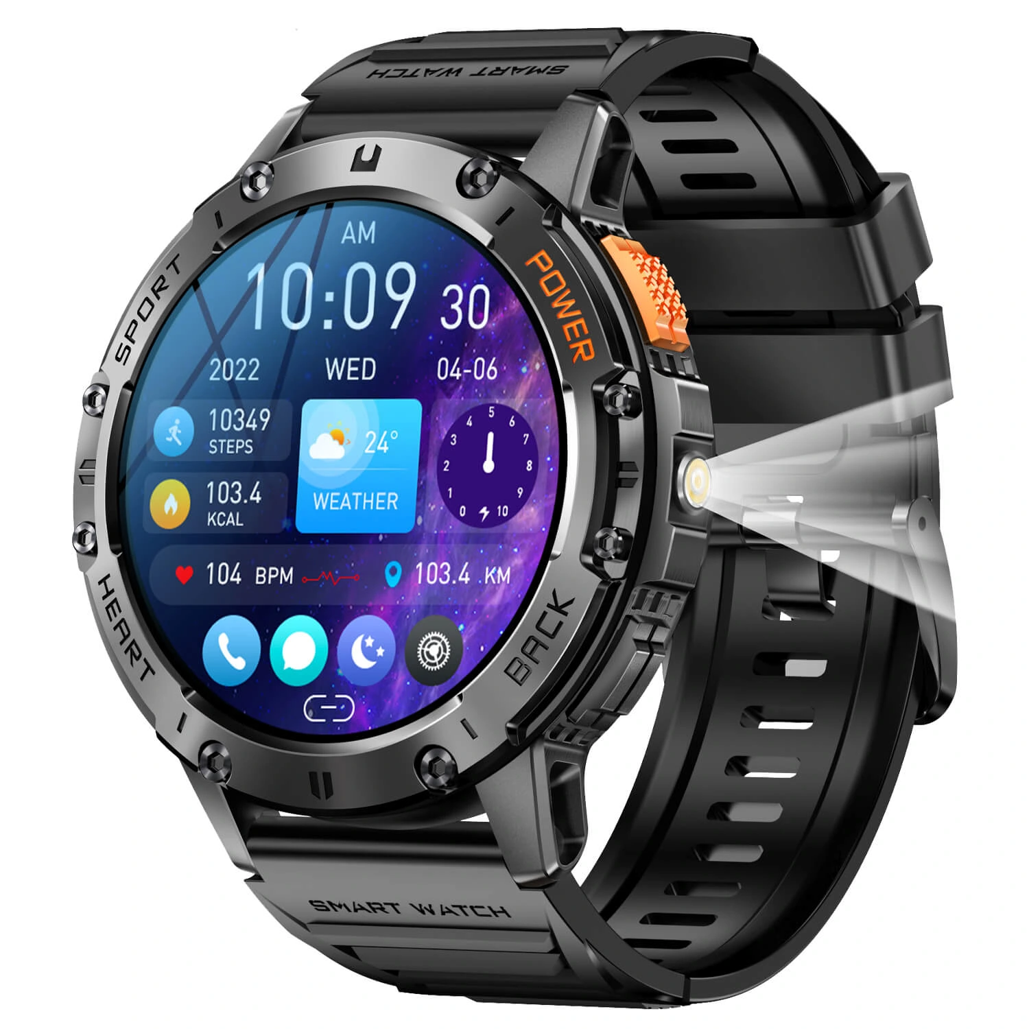 Smartwatch Microwear K65- Black Silicone Smartwatch Microwear K65- Black Silicone