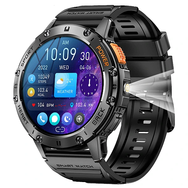 Smartwatch Microwear K65- Black Silicone