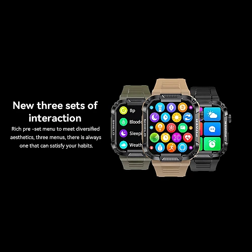 Smartwatch Microwear MK66- Khaki Silicone Smartwatch Microwear MK66- Khaki Silicone