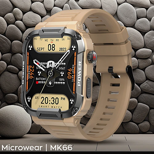 Smartwatch Microwear MK66- Khaki Silicone Smartwatch Microwear MK66- Khaki Silicone