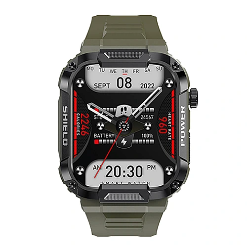 Smartwatch Microwear  MK66- Green Silicone