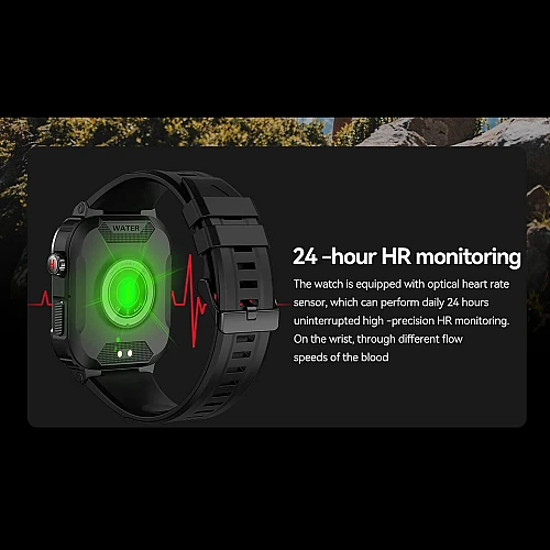 Smartwatch Microwear  MK66- Green Silicone