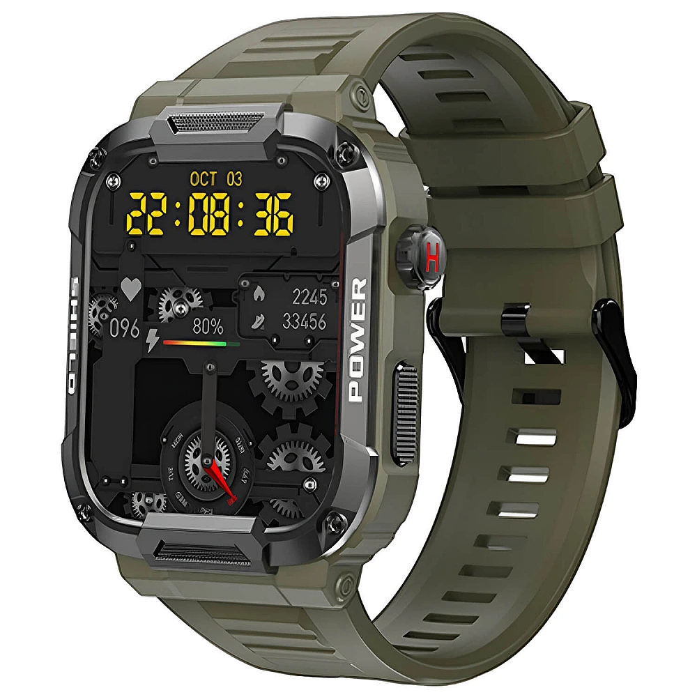 Smartwatch Microwear  MK66- Green Silicone