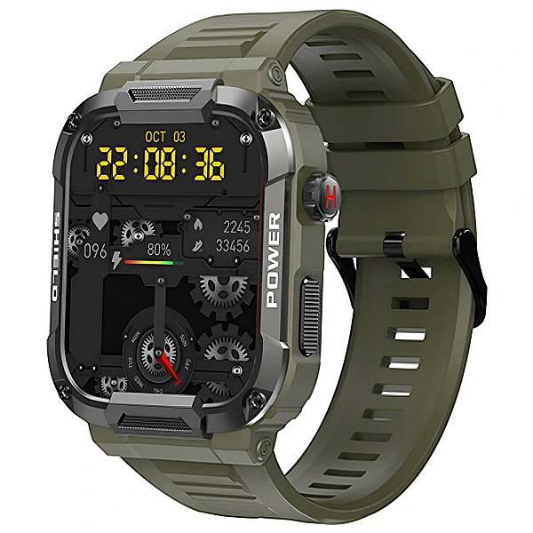 Smartwatch Microwear  MK66- Green Silicone