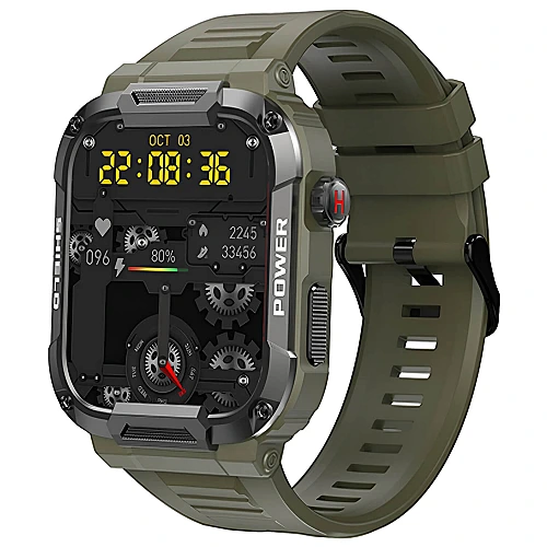 Smartwatch Microwear  MK66- Green Silicone