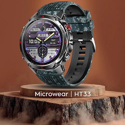 Smartwatch Microwear HT33- Blue Camo Silicone