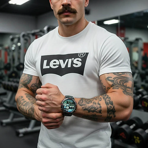 Smartwatch Microwear HT33- Blue Camo Silicone
