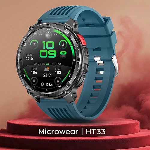 Smartwatch Microwear HT33- Blue Silicone