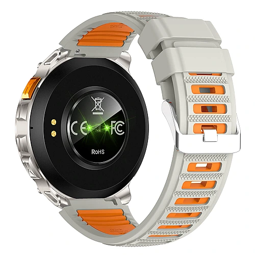 Smartwatch Microwear HT33- Grey & Orange Silicone