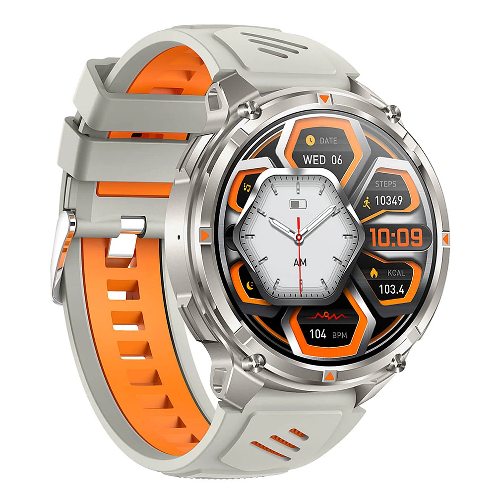 Smartwatch Microwear HT33- Grey & Orange Silicone