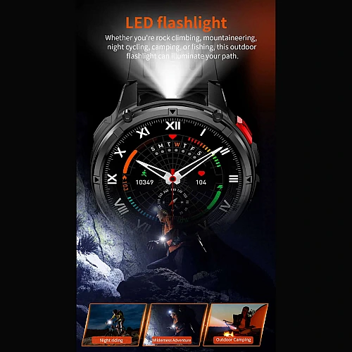 Smartwatch Microwear HT33- Black & Orange Silicone Smartwatch Microwear HT33- Black & Orange Silicone