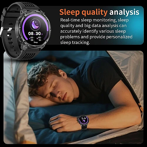 Smartwatch Microwear HT33- Black & Orange Silicone Smartwatch Microwear HT33- Black & Orange Silicone