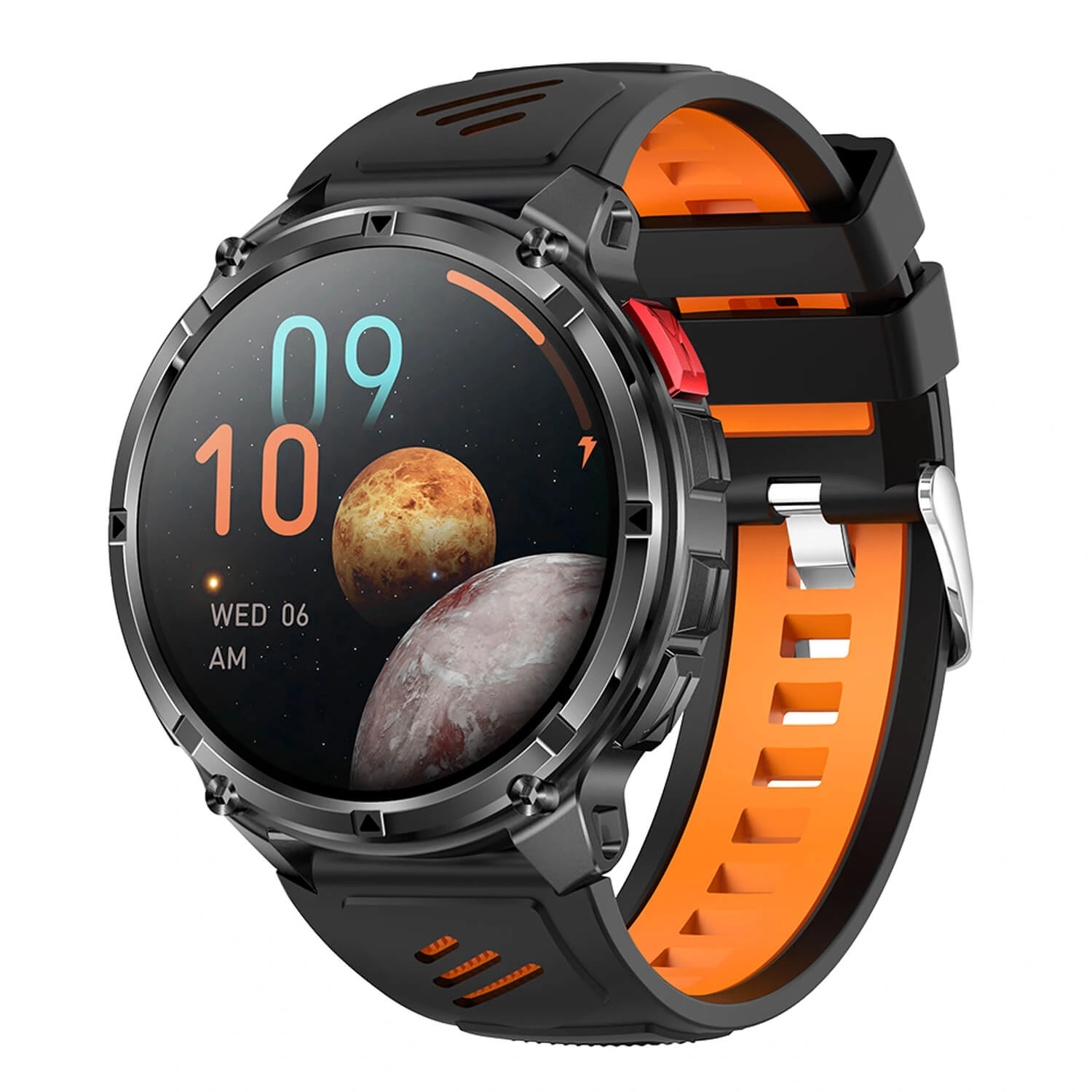 Smartwatch Microwear HT33- Black & Orange Silicone Smartwatch Microwear HT33- Black & Orange Silicone
