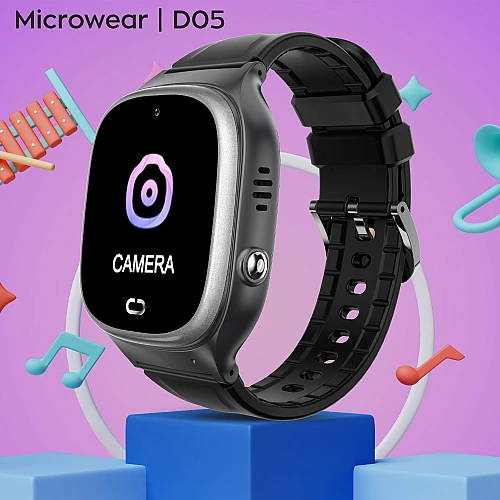 Smartwatch Microwear D05 2G GPS WIFI - Black Silicone