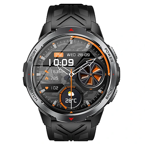 Smartwatch Microwear KT88 - Black Silicone