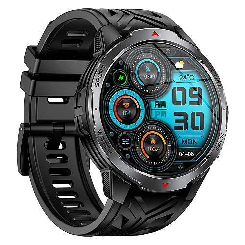 Smartwatch Microwear KT88 - Black Silicone Smartwatch Microwear KT88 - Black Silicone