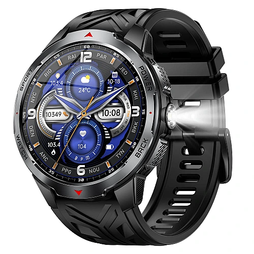 Smartwatch Microwear KT88 - Black Silicone Smartwatch Microwear KT88 - Black Silicone