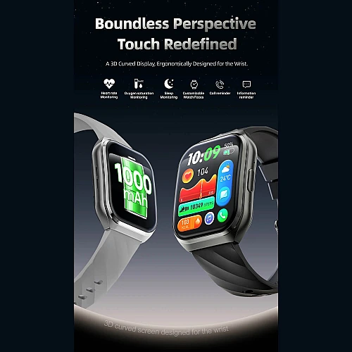 Smartwatch Microwear MT66 - Black Silicone Smartwatch Microwear MT66 - Black Silicone