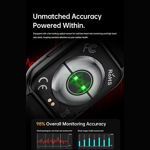 Smartwatch Microwear MT66 - Black Silicone