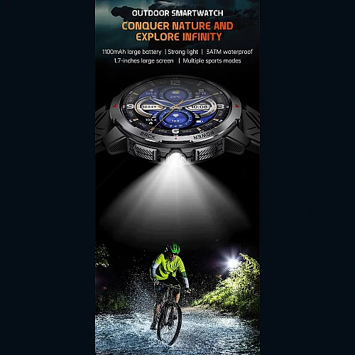 Smartwatch Microwear KT88 - Grey Silicone