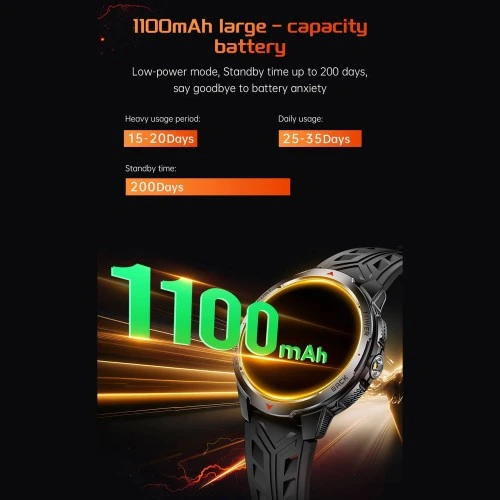 Smartwatch Microwear KT88 - Grey Silicone