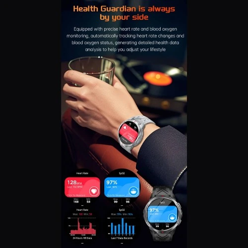 Smartwatch Microwear KT88 - Grey Silicone