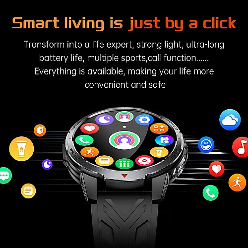 Smartwatch Microwear KT88 - Grey Silicone