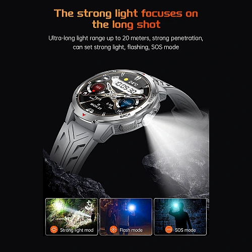 Smartwatch Microwear KT88 - Grey Silicone