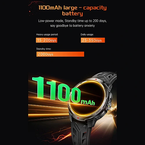 Smartwatch Microwear KT88 - Grey Silicone