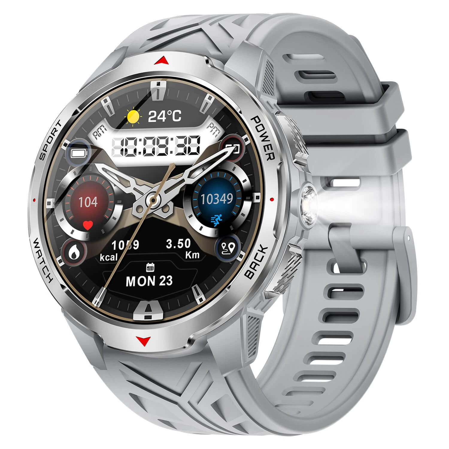 Smartwatch Microwear KT88 - Grey Silicone