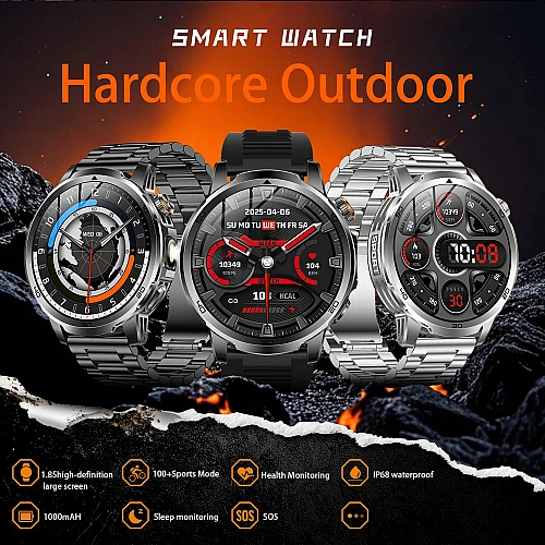 Smartwatch Microwear AK95 - Black Silicone Smartwatch Microwear AK95 - Black Silicone